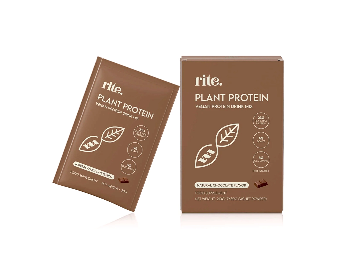 Buy Rite Plant Protein Chocolate Drink Mix 210g, Non GMO, Gluten Free ...